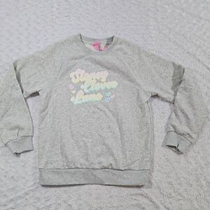 Stoney Clover Lane x Target pastel rainbow grey sweatshirt womens size small